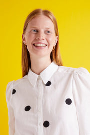 Blusa algodón topo